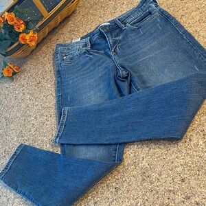 Dear John Gisele High Waisted Skinny Blue Jeans Distressed 28